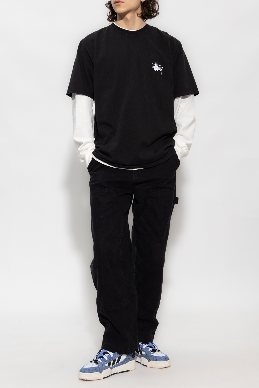 Black T-shirt with logo Stussy - Vitkac GB